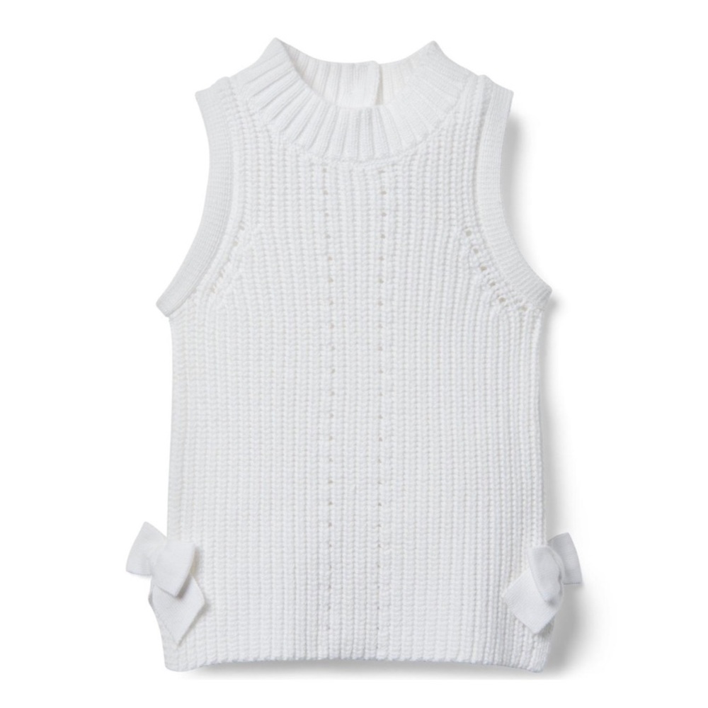 SLEEVELESS SIDE BOW SWEATER